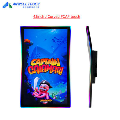43' J Curved PCAP Touch Monitor με πρωτόκολλο 3M/ELO για παιχνίδια