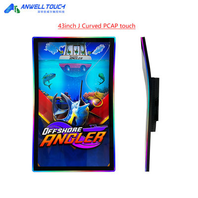 43' J Curved PCAP Touch Monitor με πρωτόκολλο 3M/ELO για παιχνίδια